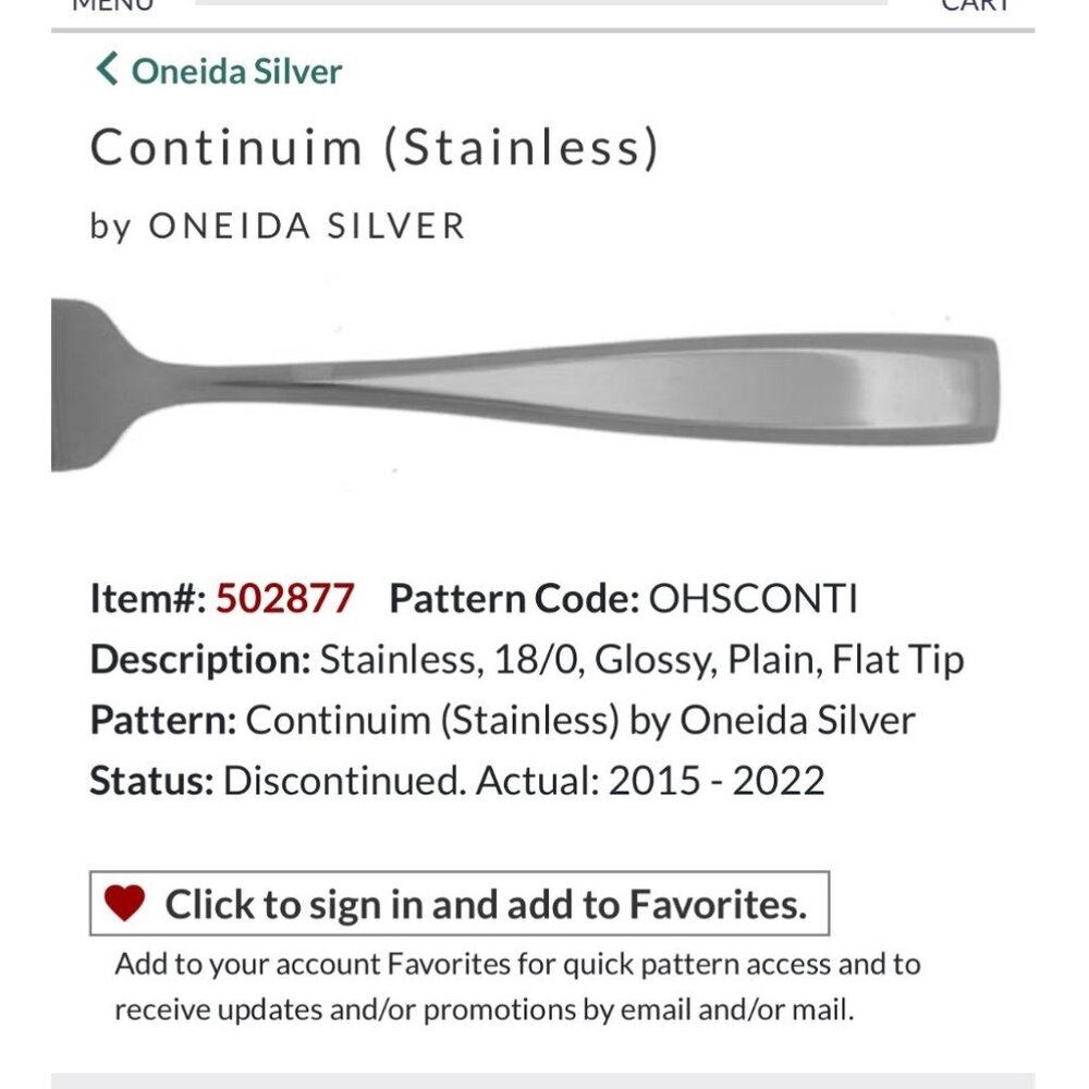 Oneida Silver Continuum Stainless Steel tables Spoons Pair